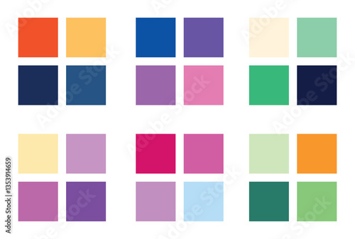 Abstract color palette Color swatches	