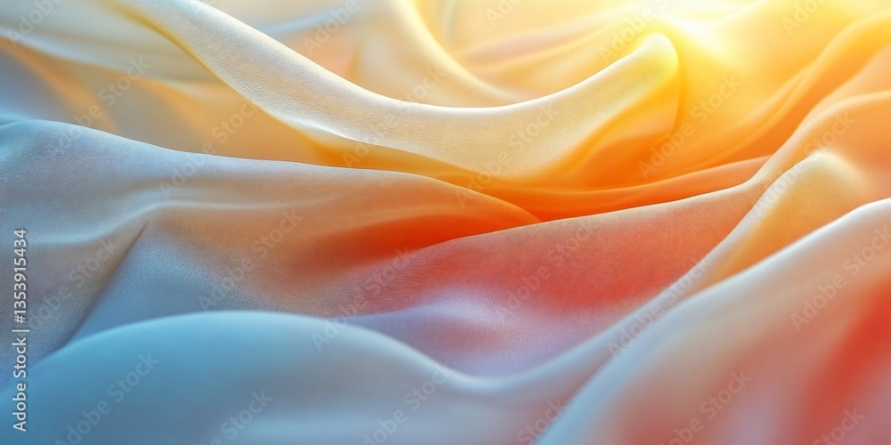 Gradient Serenity: Soft Fabric Folds in Calming Hues with Subtle Shimmers Gradient Serenity: Soft Fabric Folds in Calming Hues with Subtle Shimmers
