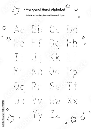 Alphabet Tracing A to Z Worksheet for Kids Learn