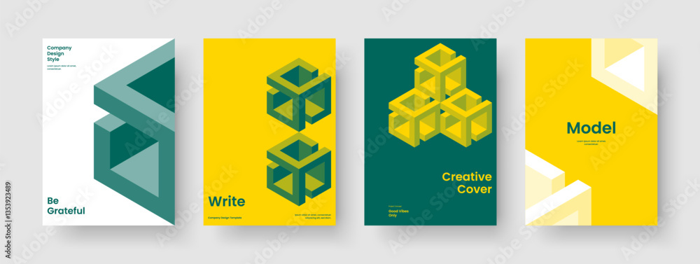 Obraz premium Geometric Banner Template. Modern Business Presentation Layout. Creative Flyer Design. Report. Background. Book Cover. Brochure. Poster. Catalog. Handbill. Portfolio. Magazine. Newsletter. Pamphlet
