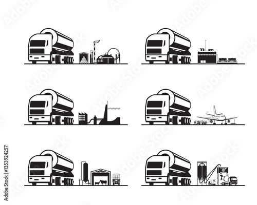 Tanker truck for different industries – vector illustration