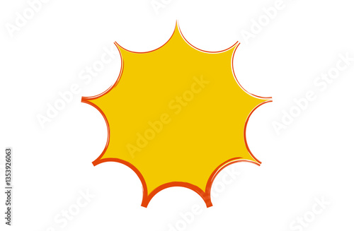 ギザギザふきだし_カラー