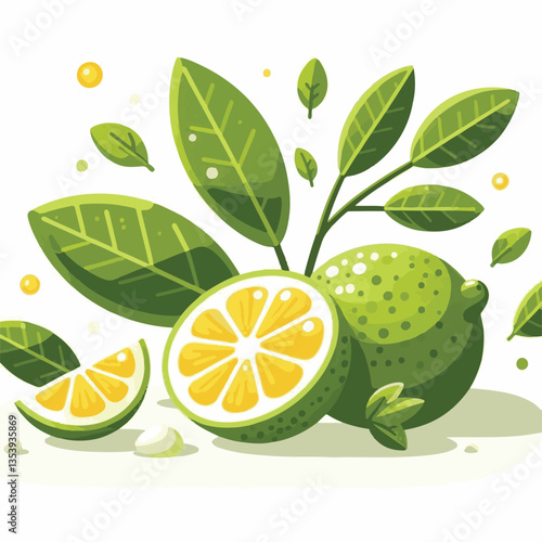 green, citrus, tropical, background, fresh, food, juice, organic, fruit, closeup, juicy, nature, leaf, vitamin, healthy, ripe, yellow, isolated, color, orange, natural, white, sweet, object, diet, ing