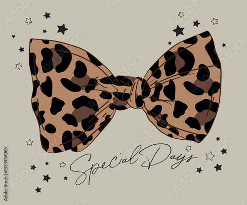 t shirt design fiocco con stelle, scritta special days