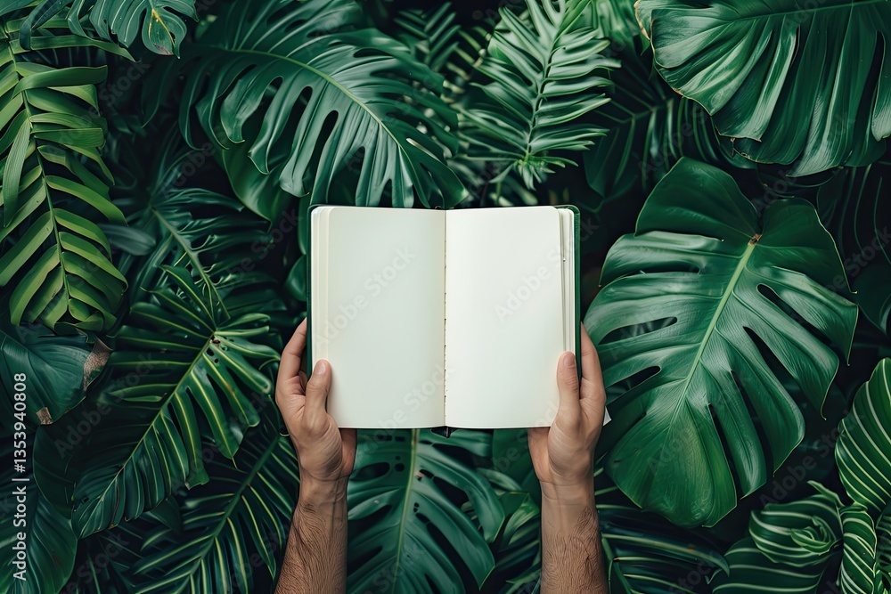 High Definition Visual of Notebook Flat Lay in Plants with Hand Drawn Illustrations High Definition Visual of Notebook Flat Lay in Plants with Hand Drawn Illustrations