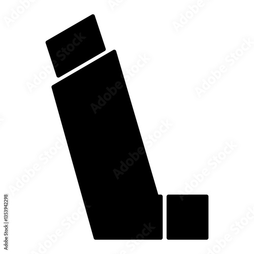 Asthma inhaler design icon, medicine health care sign, graphic vector illustration .