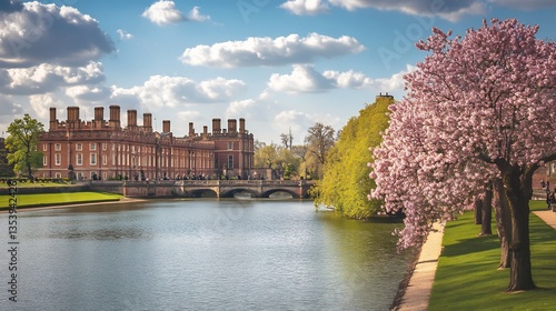 St. John's College, Cambridge: A Springtime Vista