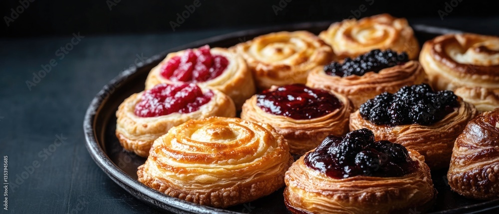 Delicious treats with sweet fillings, perfect for snacking or serving at a brunch