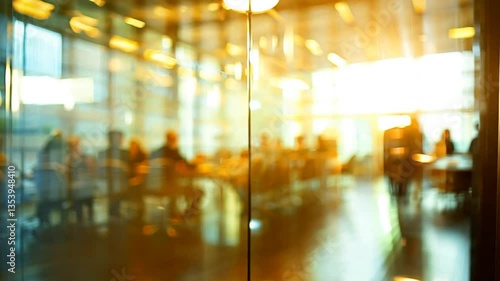 Wallpaper Mural Corporate Meeting in Modern Glass Conference Room Setting Torontodigital.ca