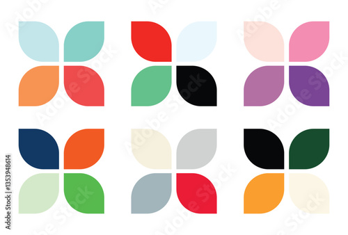 Abstract color palette Color swatches	