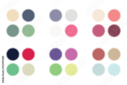 Abstract color palette Color swatches	