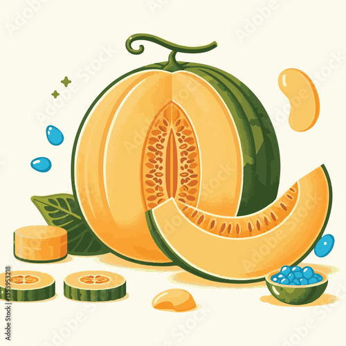 fruit, cantaloupe, melon, juicy, organic, ripe, fresh, food, background, healthy, dessert, sweet, diet, summer, cut, nutrition, vegetarian, green, natural, delicious, isolated, raw, orange, tasty, vit