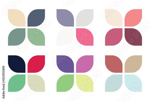 Abstract color palette Color swatches	