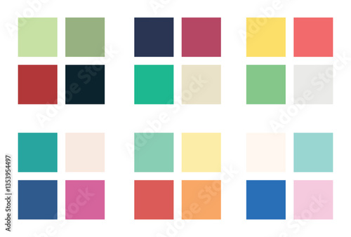 Abstract color palette Color swatches