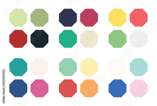 Abstract color palette Color swatches	