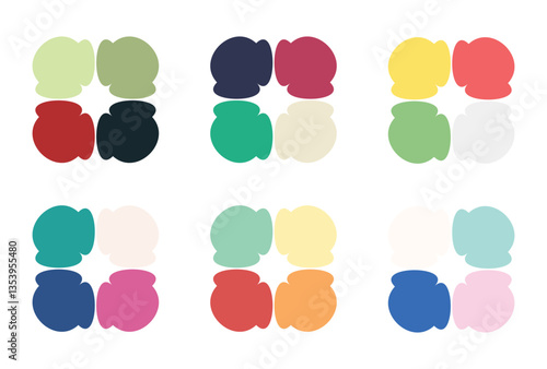 Abstract color palette Color swatches	
