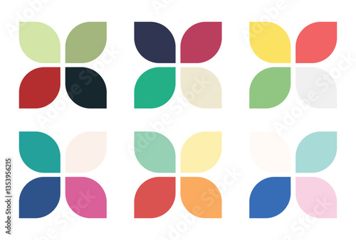 Abstract color palette Color swatches	