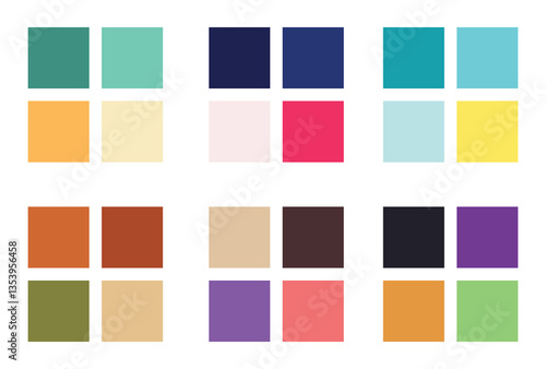 Abstract color palette Color swatches	