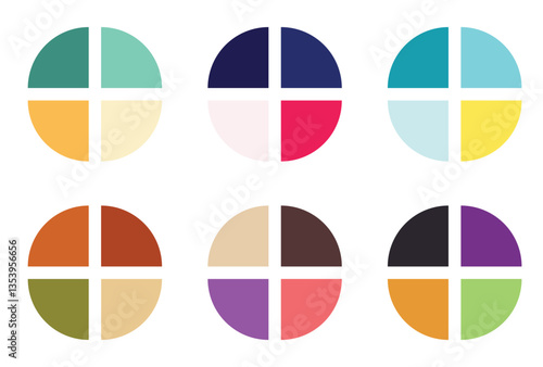 Abstract color palette Color swatches	