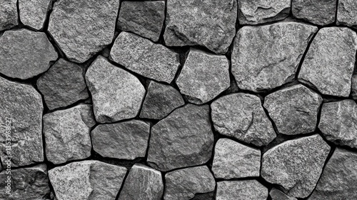 Seamless gray stone wall texture.