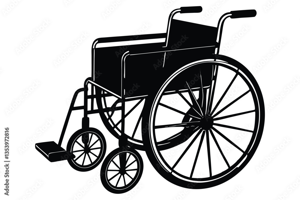 Vector silhouette of a wheelchair Vector silhouette of a wheelchair