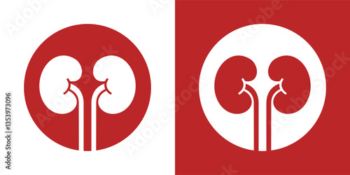 Kidney icon. Paired human organ. Pictogram for doctor or hospital, treatment or prevention. Health symbol.