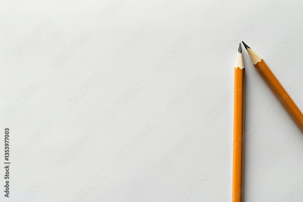 Premium Quality Picture of High Angle View of Pencil on Table Against White Background Premium Quality Picture of High Angle View of Pencil on Table Against White Background