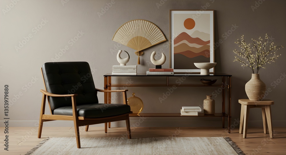 Fototapeta premium Modern Minimalist Living Room