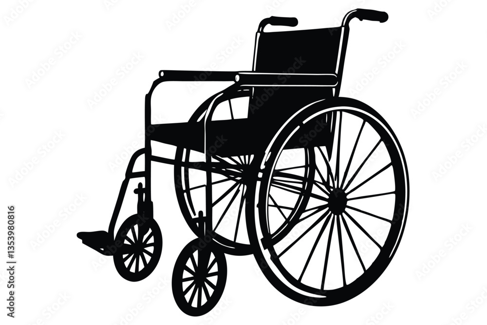Fototapeta premium wheelchair Icon Silhouette