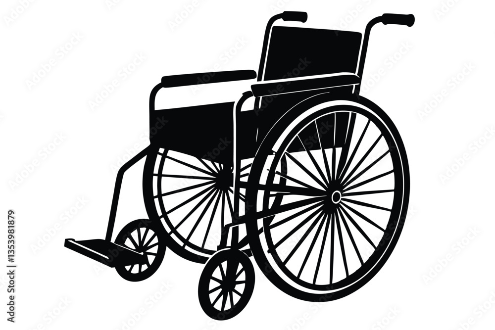 Fototapeta premium wheelchair silhouette,wheelchair vector,wheelchair clipart