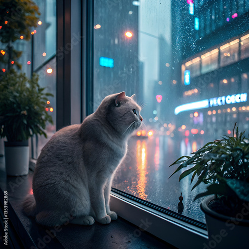 cat on the window