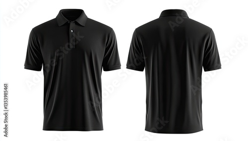Blank black polo shirt