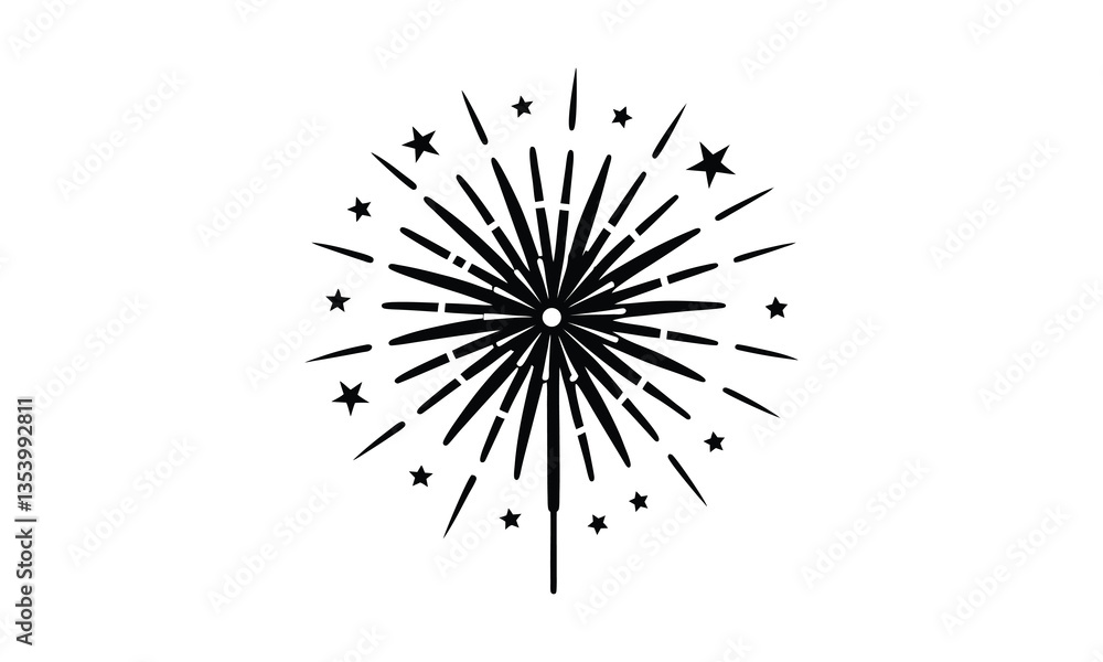 Obraz premium Fireworks Star Burst Celebration Sparkle