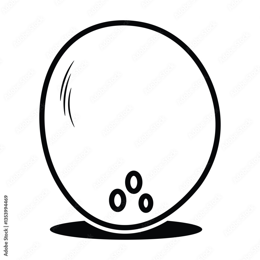 Coconut Fruit Line Art Illustration Icon Coconut Fruit Line Art Illustration Icon