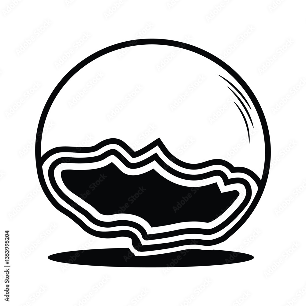 Coconut Fruit Line Art Illustration Icon Coconut Fruit Line Art Illustration Icon