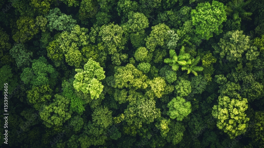 Aerial View of Lush Forest Canopy Aerial View of Lush Forest Canopy
