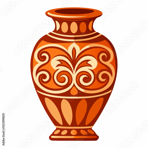 ceramic vase isolated on white