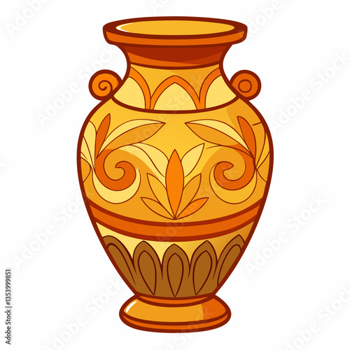 ceramic vase isolated on white