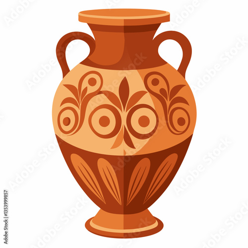 ceramic vase isolated on white