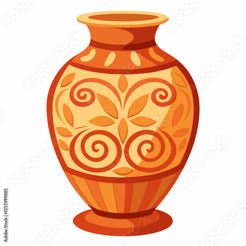ceramic vase isolated on white