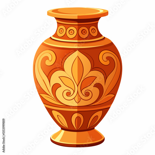 ceramic vase isolated on white
