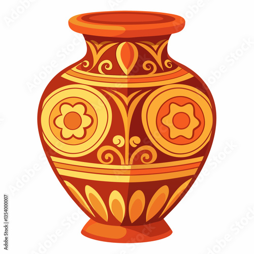 ceramic vase isolated on white