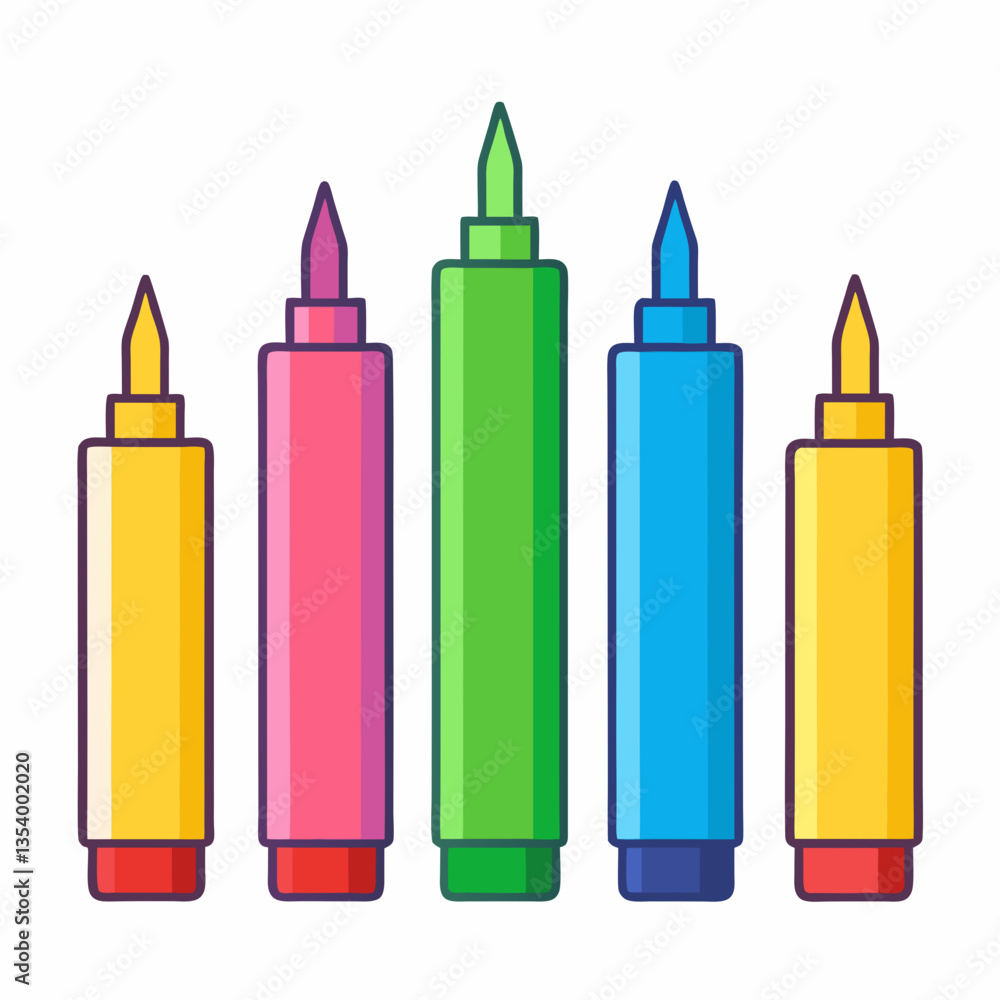 colorful highlighter set with chisel tips colorful highlighter set with chisel tips