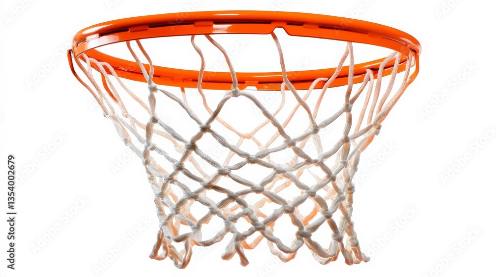 Vibrant Basketball Hoop Isolated on White Background Vibrant Basketball Hoop Isolated on White Background