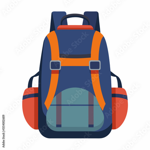 vector illustration of a backpack
