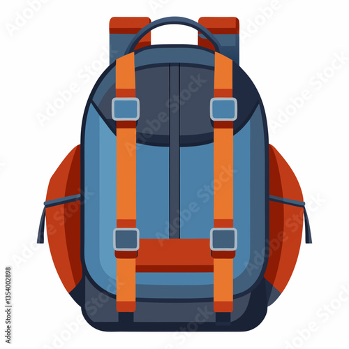 vector illustration of a backpack