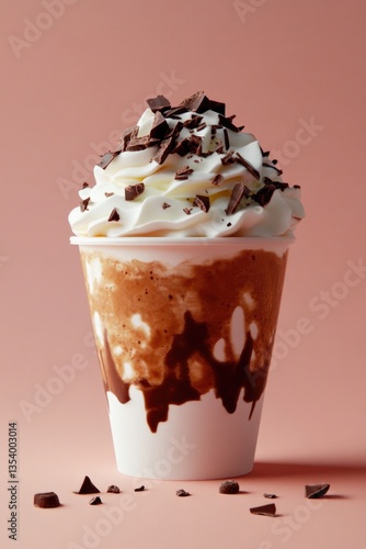 A single serving of creamy ice cream topped with colorful chocolate sprinkles, perfect for snacking or dessert