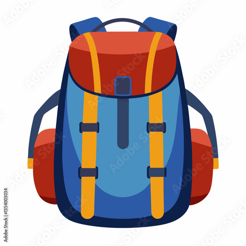 vector illustration of a backpack
