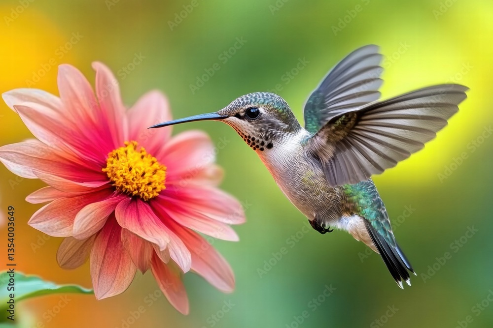 Obraz premium Close-up of a vibrant pink flower blooming in the sunlight