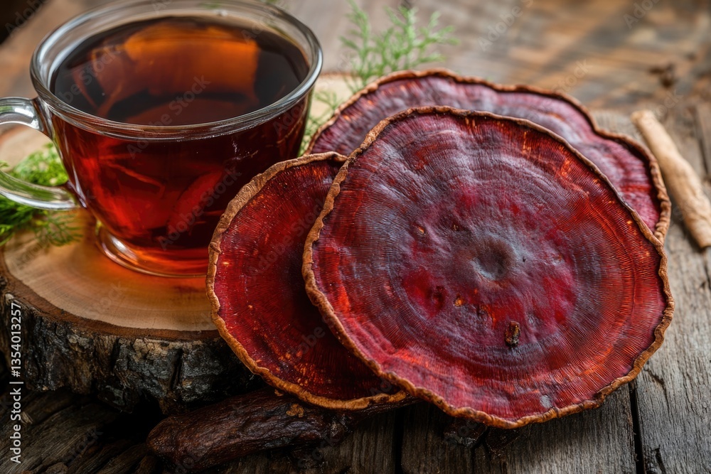 Natural Mushroom Snack with Tea Natural Mushroom Snack with Tea